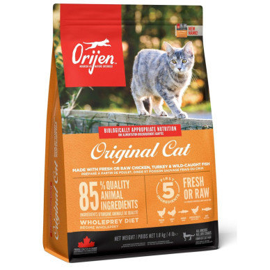 ORIJEN Original Adult Cat – hrană uscată fără cereale pentru pisici adulte, 1,8 kg